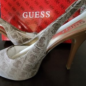 guess women strappy slingback shoes size 9 GW Hondo 4 - new in box - mint